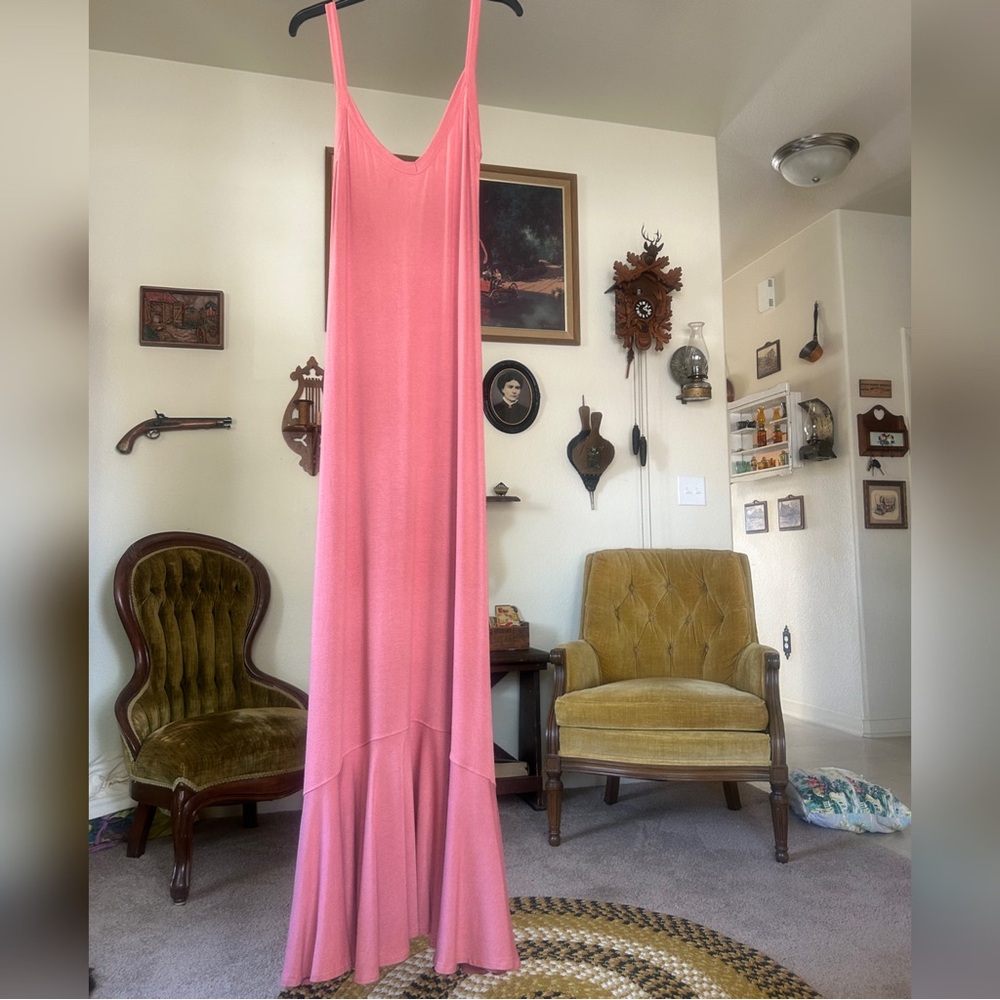 Free People Pink Maxi Slip Dress